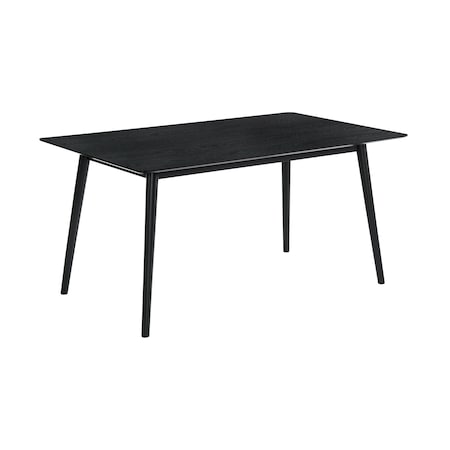 Armen Living Westmont 59" Rectangular Dining Table in Black Wood LCWEDIBL